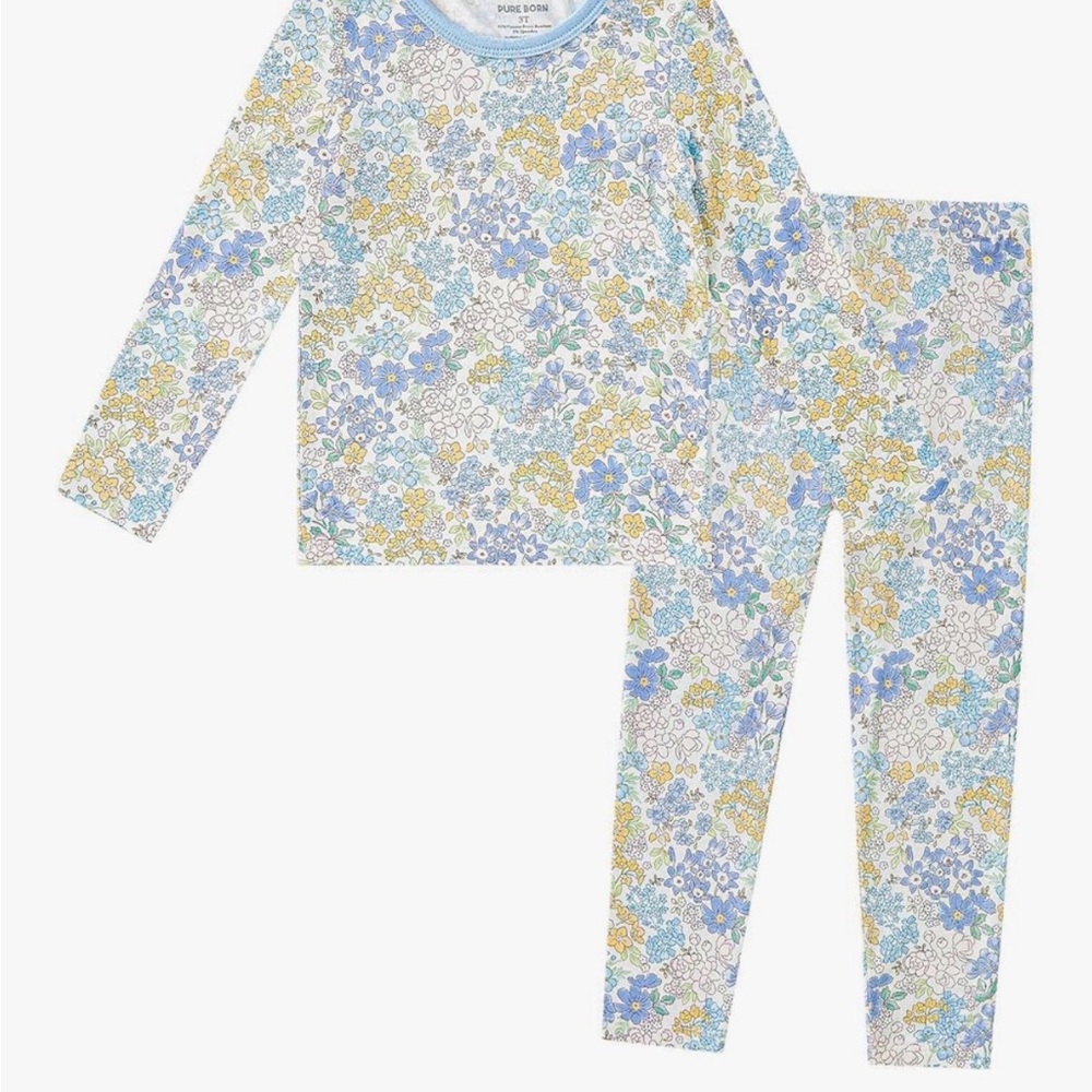 pureborn Toddler Viscose from Bamboo Pajamas Set Pjs 2pcs